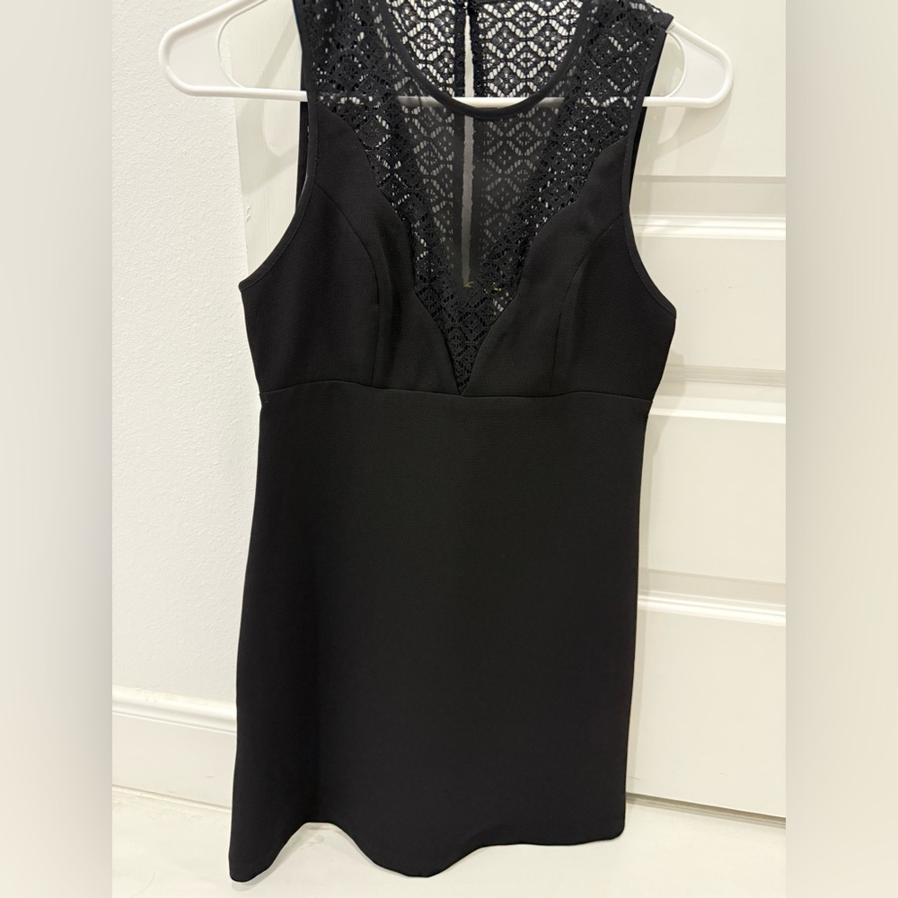 BCBGeneration Black Lace Mini Dress